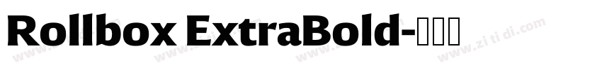 Rollbox ExtraBold字体转换